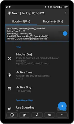 Hourly Reminder -On Time Alarm android App screenshot 0